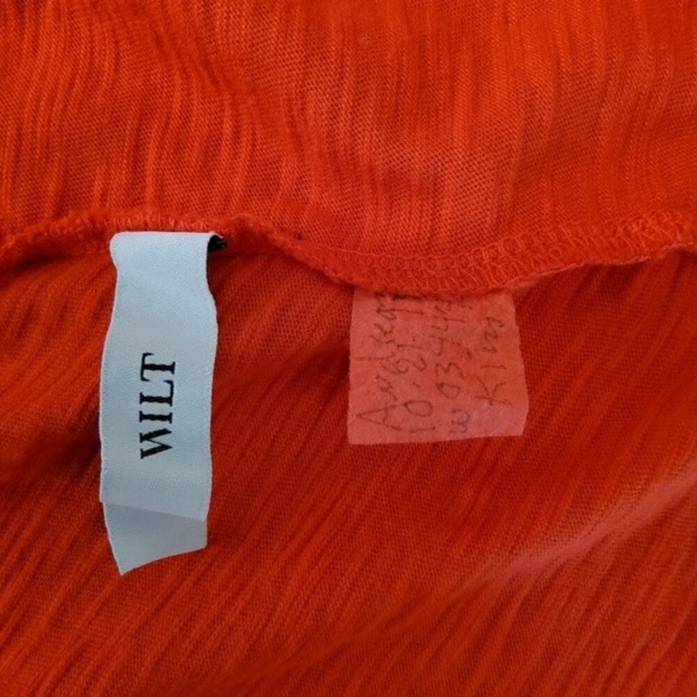Wilt Asymmetrical Long Sleeve Tee Top Red New - Picture 6 of 8